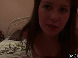 Wanton Teen With Small Tits And Piercing Spreads Shaved Pussy On Webcam In Bedroom.