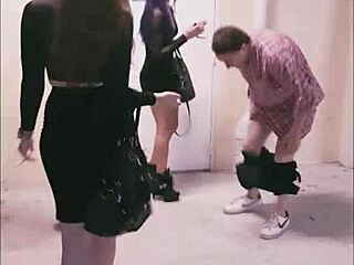 two goddesses amadahy and miskha kick hard in the balls andrea dipre