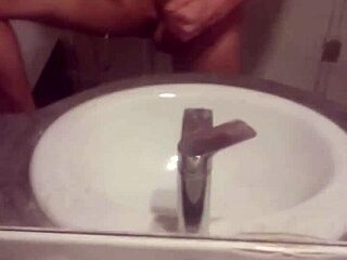 Young guy masturbates in private