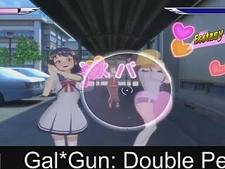 Intriguing Double Peace In Gal Gun Anime Episode 4-1