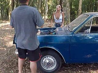 Peruvian babe with small tits gets clothes ripped by monster cock!