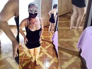 i watch mirella delic do a personnal striptease, ripping clothes off her fat ass 😍