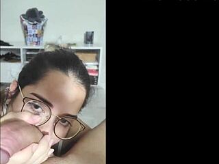 Married Teen 18+ Deepthroats Big White Cock Morning