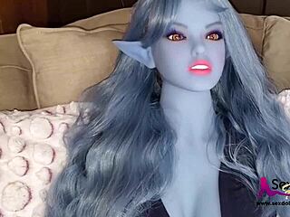 Rough sex with a hot cosplay doll in missionary position
