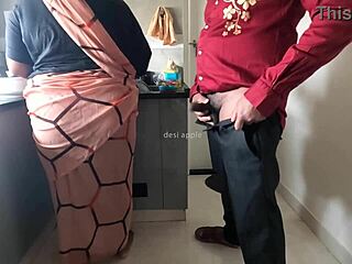 dick flashing and jerking in front of andhra maid sridevi with indian cock