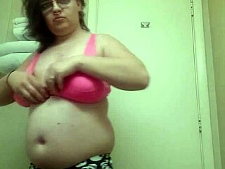 i love watching this tranny's teasing striptease ripping clothes and showing panties