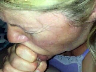 British housewife gives a blow job and swallows