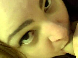 Damn! Girl gags hard on daddy's thick dick!