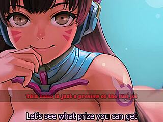 D Va's edging game in Overwatch: a preview