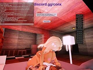 Big black cock penetrates her tight hole in Roblox porn