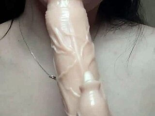 Asian milf uses toys for solo masturbation session