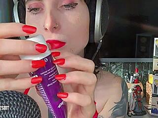 silent jerking asmr featuring lou nesbit and lia louise with dildos and toys for quiet enjoyment