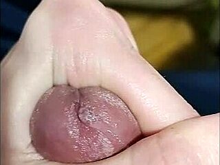 pov masturbating huge cock until massive cumshot