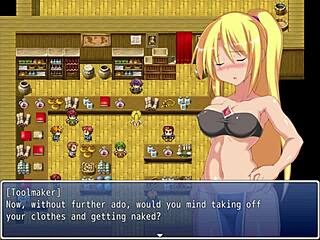 A pregnant woman in anime-style humiliation and exhibition