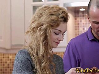 Flat teen 18+ takes on a monster cock for cum!