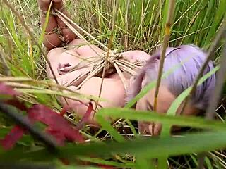 Two beautiful women tied up in shibari bondage