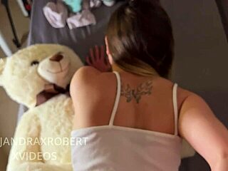 A young 18+ amateur bends over to suck and fuck her fat boss in homemade doggystyle for extra vacation days.