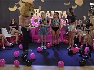 Horny gay guys in california participate in deepthroat challenge, testing their skills on big cocks