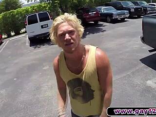 Muscular blonde surfer boy in gay porn video