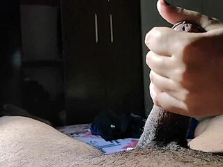 Bailey quinn gives handjob and masturbation to monster cock until cumshot in fitness workout