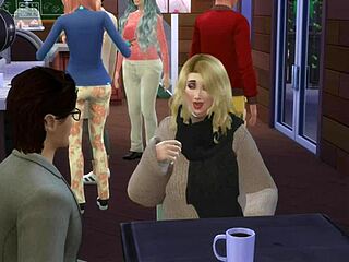 coffee with a friend a guy fucks a girl in the bathroom