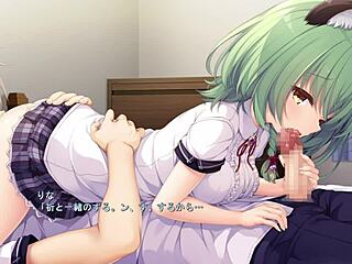 Terminalia Rina's first scene in an erotic anime-style video
