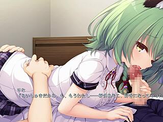Terminalia Rina's first scene in an erotic anime-style video