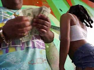 Ebony babe with tattoos and shoes dances to official can i hit music video