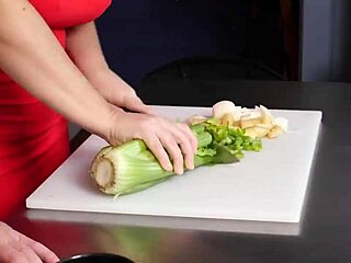 I am always in the mood for sex and I am cooking up some trouble in the kitchen