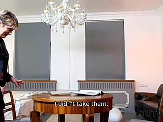 Mature Tutor With Short Hair Helps Student