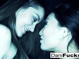 i'm dani and this is my first anal play with big tits brunette, assfucking pussy lesbian sex