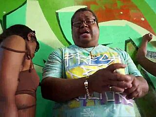 Ebony babe with tattoos and shoes dances to official can i hit music video