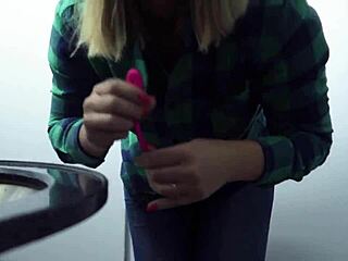 Teen controlling orgasm with toys on the train!