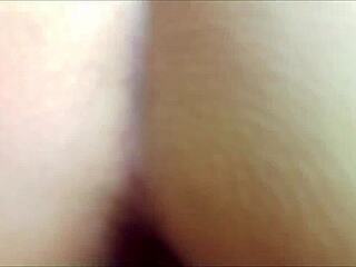 Girlfriend's ass hole craving penetration on squeaky bed