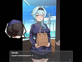 busty delivery worker exposed in game