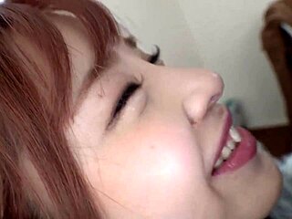 japanese young girl with big natural tits in cowgirl getting cum