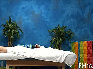 Relaxing massage in cozy room