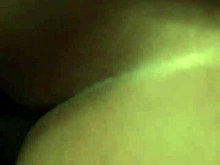 The young 18+ girl with red big booty feels intense pleasure and emotion.