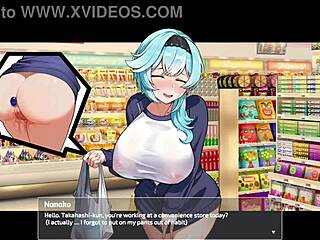 busty delivery worker exposed in game