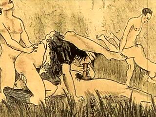 vintage erotic illustration from retro hentai anime