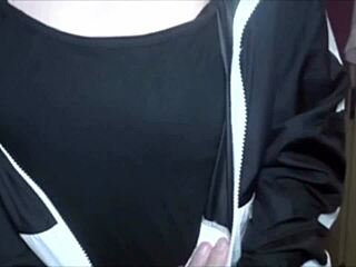 Perverted couple has sex in forbidden place nervously