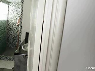 alison tyler bathes nude in shower with sensual masturbation and big tits