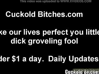 A cuckold husband watches his wife dominate a younger man and get cum inside her vagina
