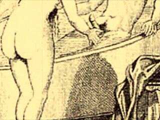 vintage erotic illustration from retro hentai anime