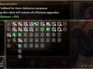 Karryn's prison pawg gets her pussy destroyed in hentai sex game part 4.