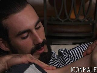Muscular hunk Daddy Jaxton Wheeler has rough sex with little Sam Truilt