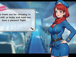 Redhead Flight Attendant in Honeysun Gameplay