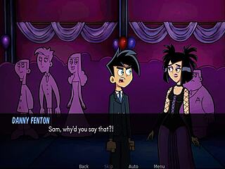 In Amity Park, a foursome dances and creampies at night