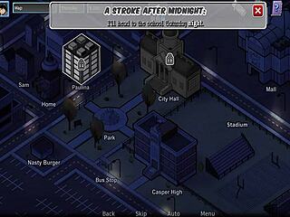 In Amity Park, a foursome dances and creampies at night