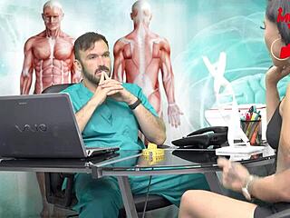 nutritionist sees patient in underwear then fucks her ass deep with big cock.